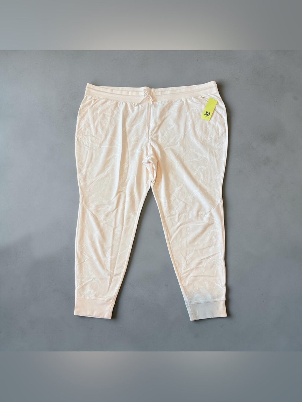 All In Motion Women’s Plus size French Terry Ivory Print Joggers 3X NEW